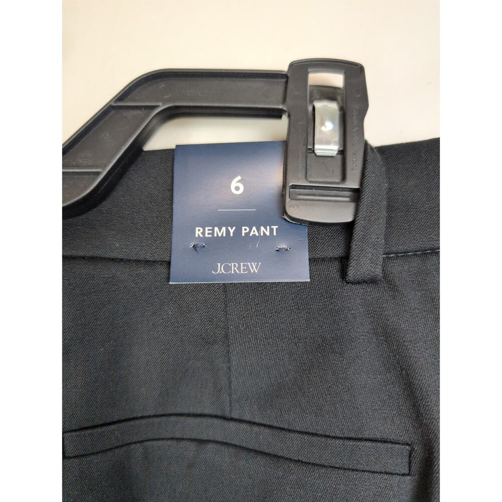 New J.Crew Remy wide leg trouser pants Size 6 Black Minimal Classic Full Length - Picture 8 of 9